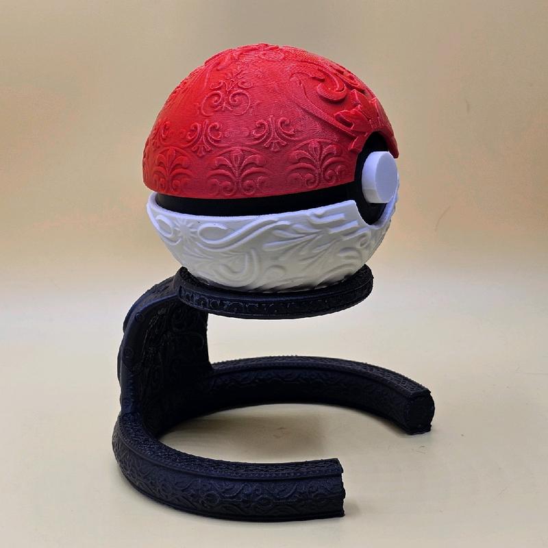 Pokeball Multicolor 3d Printed Pokemon Pokeball Statue