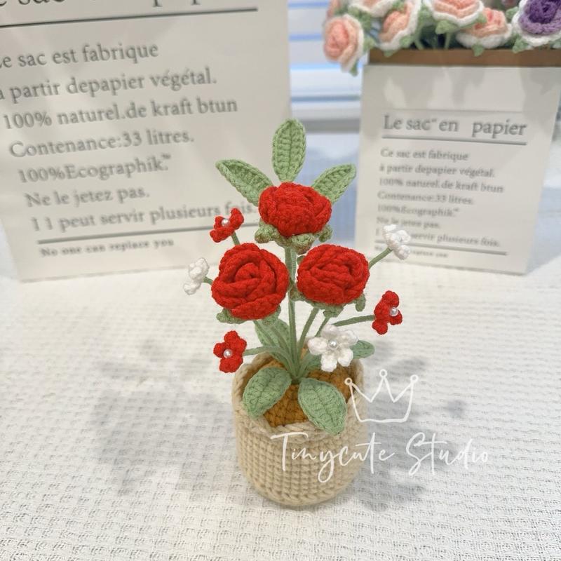 Crochet Handmade Flowerpots sunflowers  graduation gift  mother's Day  women's day Colorful Decoration Creactive Gift Valentine's Day Decorative Plants graduation gift  Ornaments