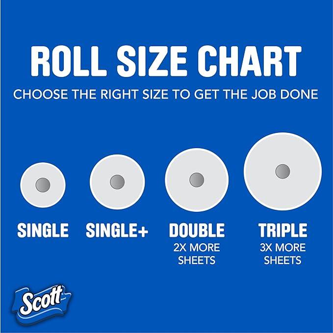 Scott Choose-A-Sheet Paper Towels - 6 Double Rolls (12 Rolls) - 100 Sheets Per Roll - Wipes, Toilet Cleaning Pack