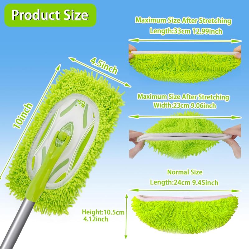 Reusable Dry Sweeping Cloths Microfiber Wet Mop Pads Compatible with Swiffer Sweeper Mop Replacement Sweeping Mopping pad Refills for Hardwood Surface Floor Cleaning (4PCS)