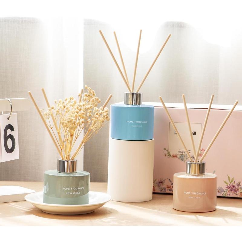 Reed Diffuser Set, Lavender Linen Vanilla, 4.06 oz x 3 Packs Scented Diffuser with 12 Oil Diffuser Sticks, Home  Essential Oil Reed Diffuser for Home Bathroom Shelf Decor