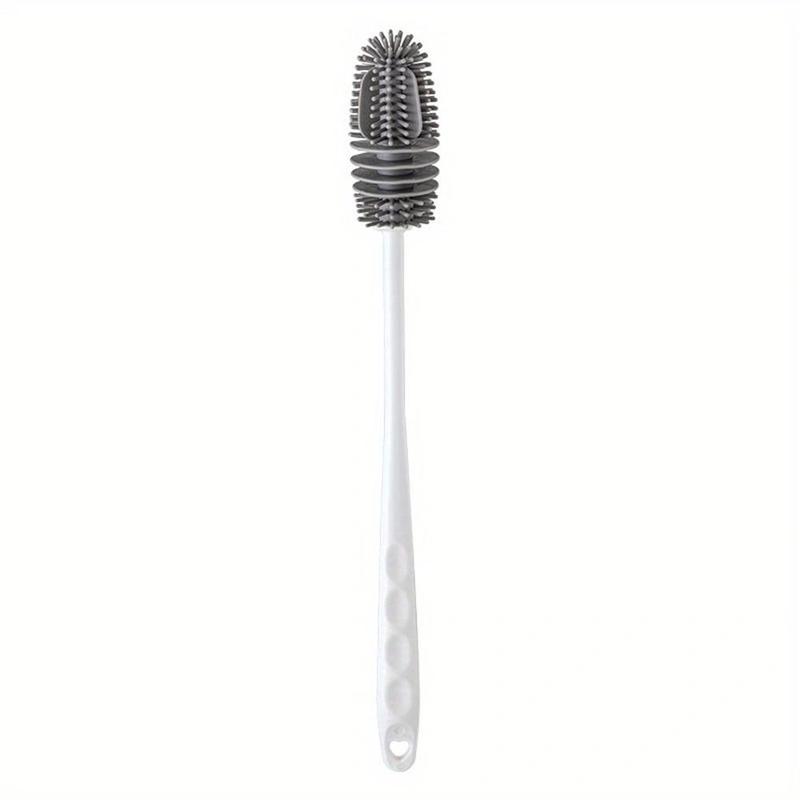 Silicone Cup Cleaning Brush without Dead Ends, 1 Count Long Handle Bottle Cleaning Tool, Kitchen Utensils & Gadgets