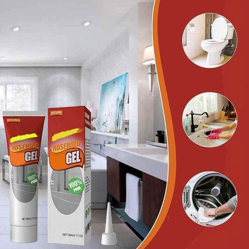 Household Cleaner, Refrigerator and Washing Machine Sealed Stain Cleaning Gel, Multipurpose Stain Removal Gel for Sink, Bathtub, Toilet Sealed Stains, Bathroom Kitchen Stain Cleaner, Tough Dirt for Tub or Shower Sealed Stains, Household Cleaning Gel