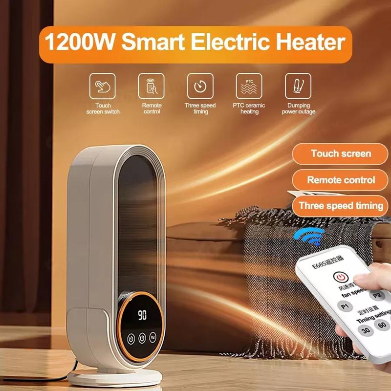 1200W Touch Screen Space Heater Portable Electric Heater Portable with Remote