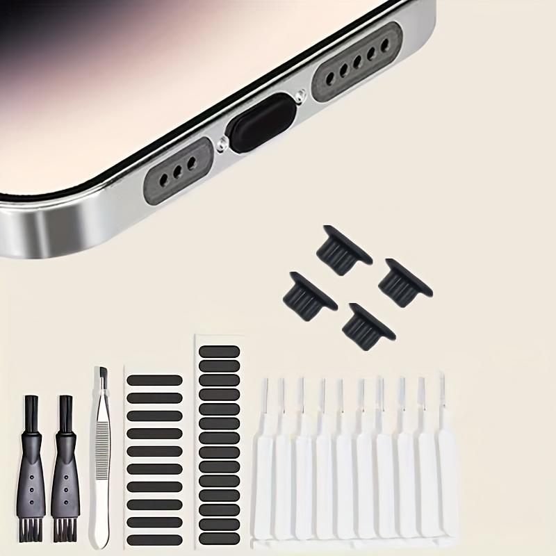 Portable Phone Cleaning Kit, Cell Phone Speaker Cleaning Brushes and Phone Receiver Cleaning Brush Set, Phone Accessories for iPhone & Type-C Phone