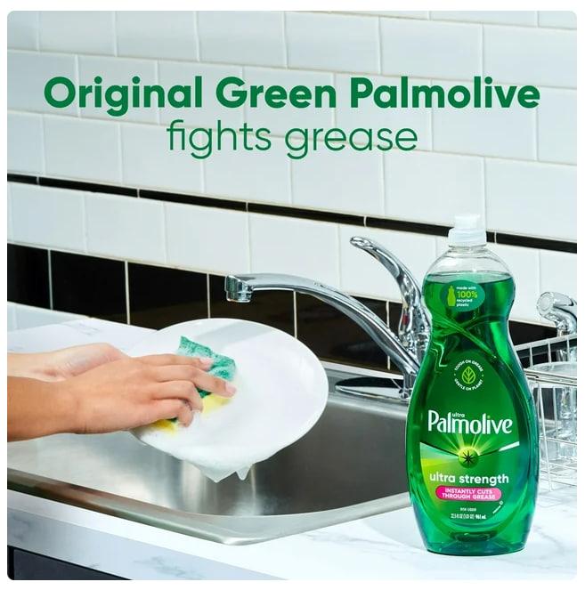 Palmolive Ultra Strength Liquid Dish Soap, Original Green - 32.5 Fluid Ounce