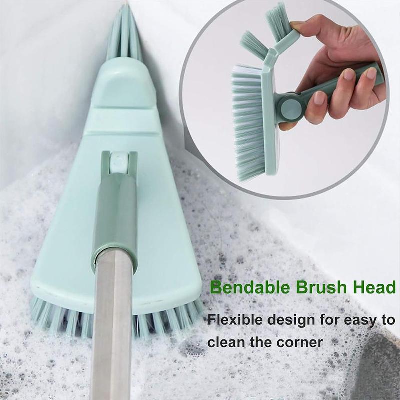 Shower Scrubber, Long Handle Bathroom Cleaning Brush, Bendable Head Bath Tub And Tile Scrub Brush, No Dead Corner Cleaning Brush For Bathroom, Bathroom Accessories