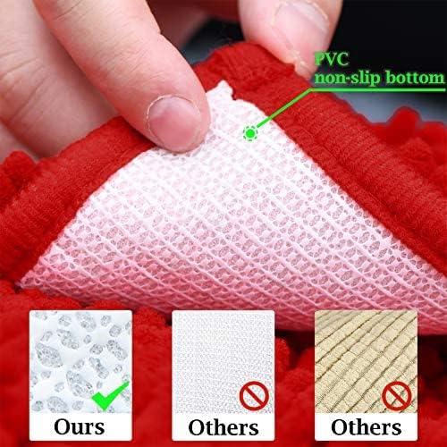 Red Bathroom Rugs Non Slip Thick Bath Mat Sets 3 count, Thickened Bath Mats for Bathroom,Bath Rugs Quick Dry Machine Washable for Shower Mat-Rugs for Living Room-Christmas Decorations Bathroom Set