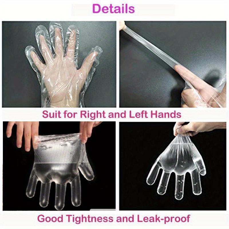 Disposable Clear Gloves, 100 300 500pcs Disposable Gloves, Household Cleaning Gloves, Kitchen Cleaning Supplies