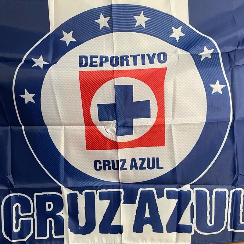 New Cruz Azul Polyester Flag with Brass Grommets for Indoor and Outdoor Decoration