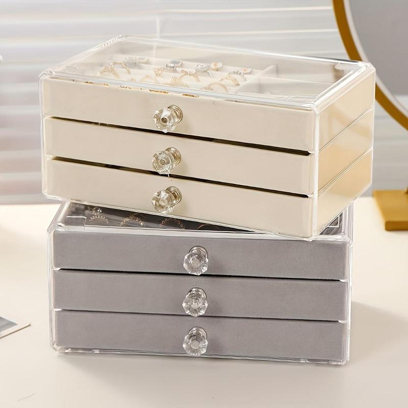 Jewelry Storage Box, 1 Count Multi Layer Jewelry Organizer, Jewelry Display Box, Home Organizer for Jewelry, Earrings, Rings, Necklaces