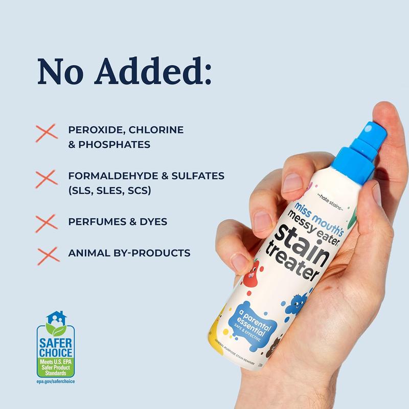 The Hate Stains Co. Miss Mouth's Messy Eater Stain Treater Spray for Fresh and Set-in Stains on Baby Clothes, Toys, Carpets and More Household