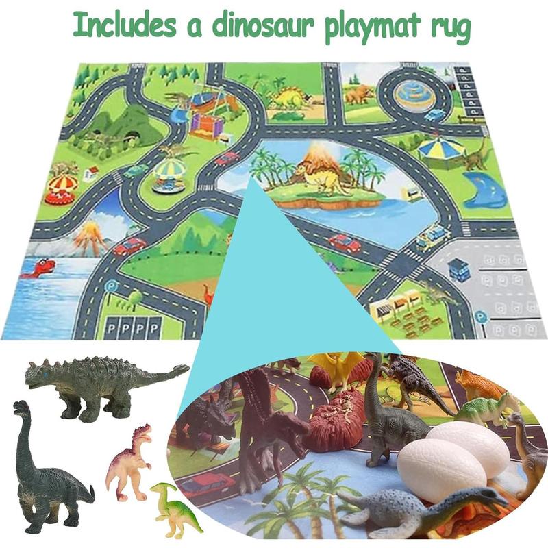 Dinosaur Advent Calendar, 1 Box 2024 Advent Calendar Gift Box with Playmat, 24-day Countdown for Christmas Party Favor Gifts