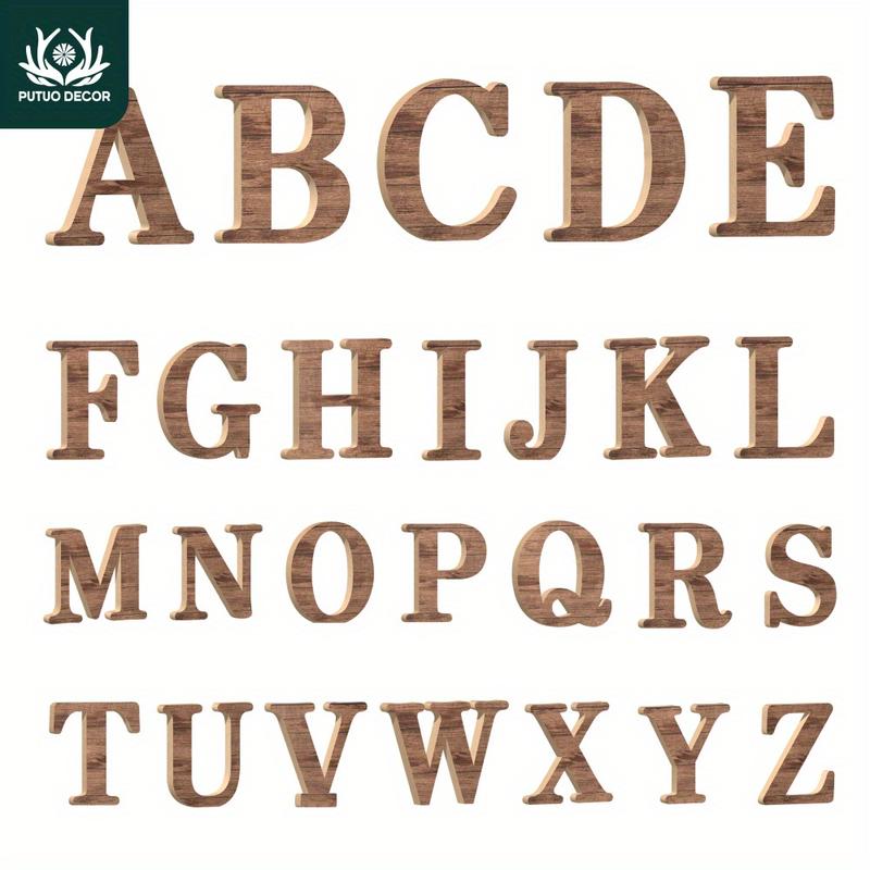 Custom Wooden Decorative Letters-26 One Capital Letters, Suitable for Home, Office Or Cafe Display Decorative Letters