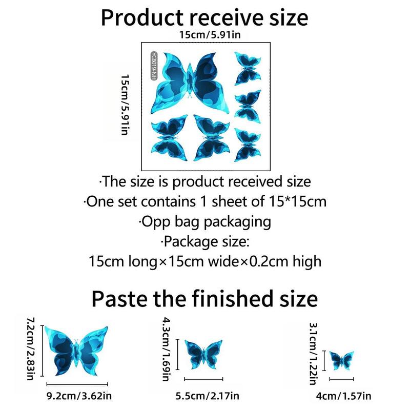 Luminous Butterfly Sticker, 1 Set Glow in the Dark Decorative Sticker, DIY Decoration for Spring Home Party Festival, Mean Girls Decorations