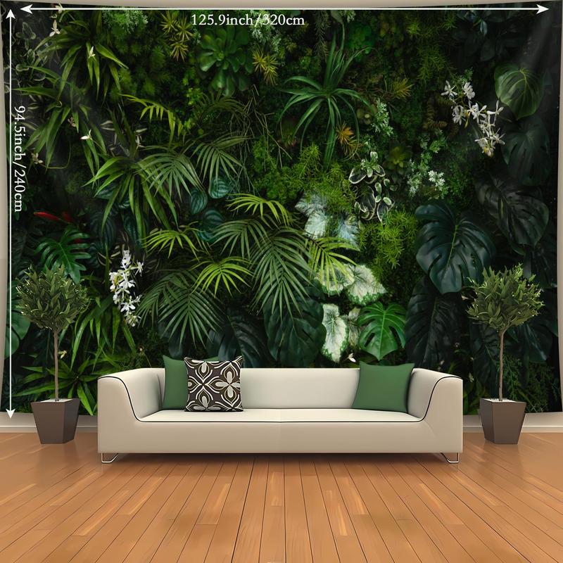 Tropical Plant Pattern Wall Tapestry, 1 Count 3D Design Plant Themed Wall Hanging Tapestry, Wall Art Decor for Home Living Room Bedroom Office