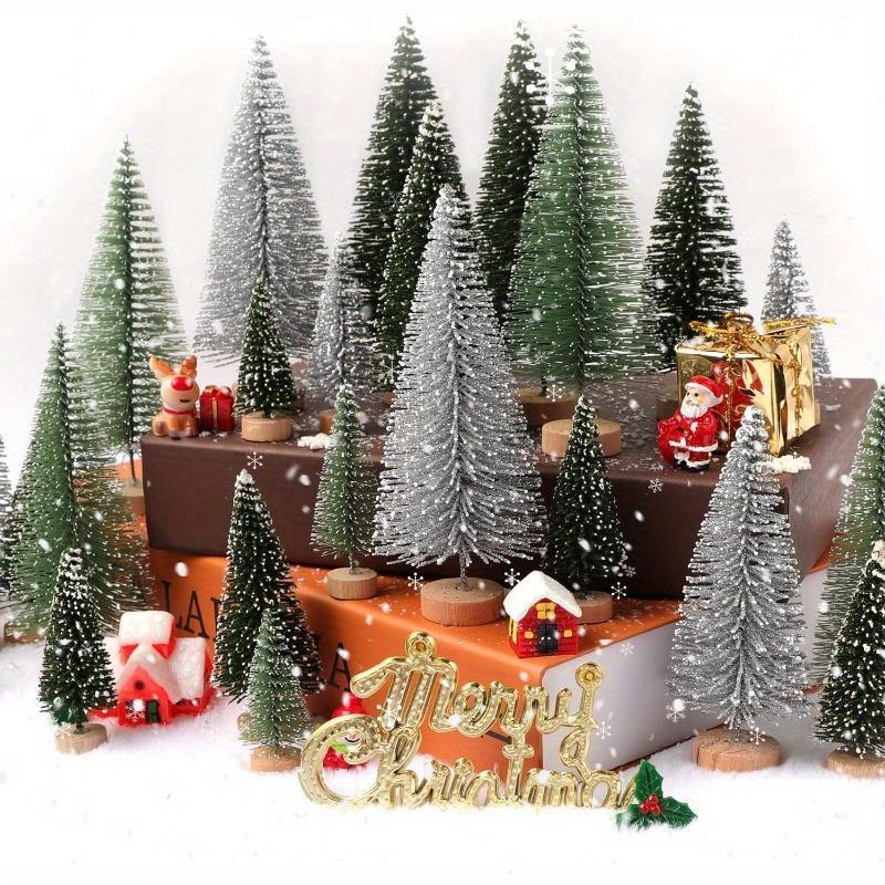 Artificial Christmas Tree Decoration, 15pcs set Mixed Size Mini Christmas Tree Decoration, Festive & Party Supplies for Home Party Decoration