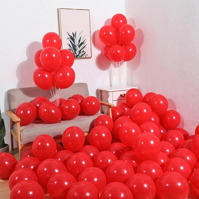 Solid Color Balloon, 50pcs Party Balloons, Atmosphere Scene Layout Decoration Supplies for Wedding Party Anniversary Festival