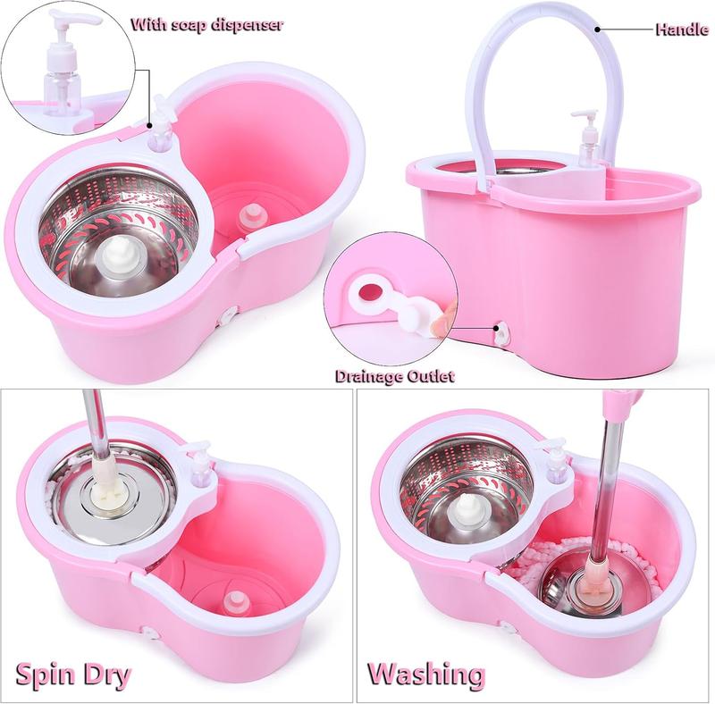 Pink Mop and Bucket Set(Pink)