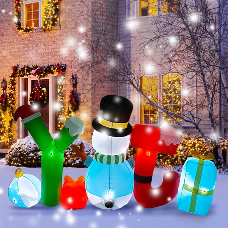 8FT Huge Blow Up Christmas Snowman Inflatables Lighted Christmas Outdoor Inflatable Decorations, Xmas Inflatables Snowman for Lawn Yard Holiday Party