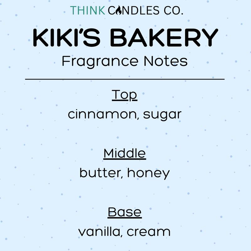 Kiki's Bakery Candle | Hand Poured Vegan Wax Blend Candle | 9 oz, 4 oz, 2 oz Snap Bar