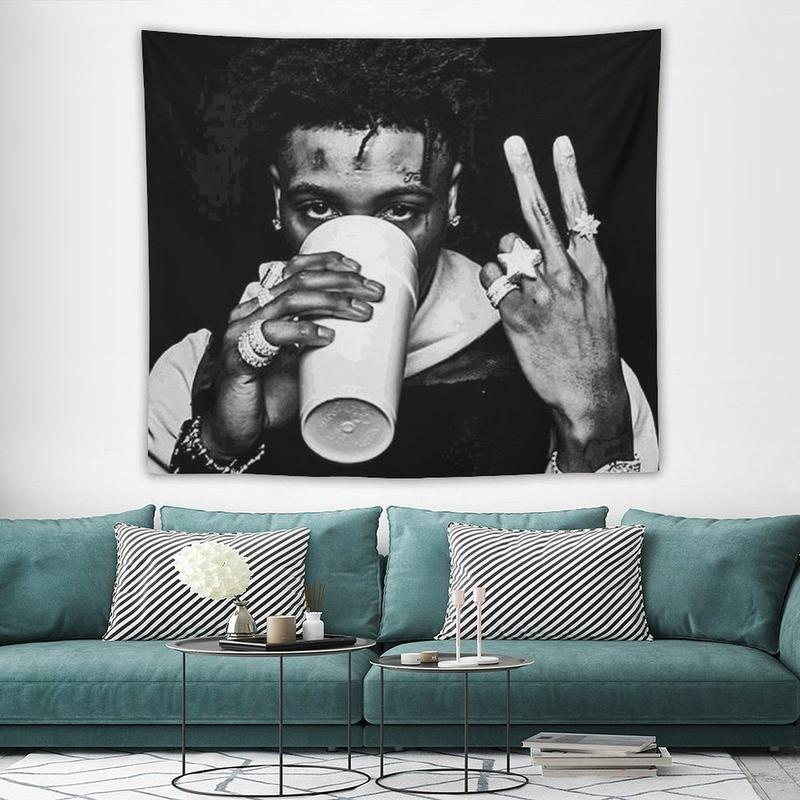 Fashion Tapestries YoungBoy Never Broke Again Living Room Bedroom Decor Tapesty Wall Hanging Cloth Art Background Wallcloth 50