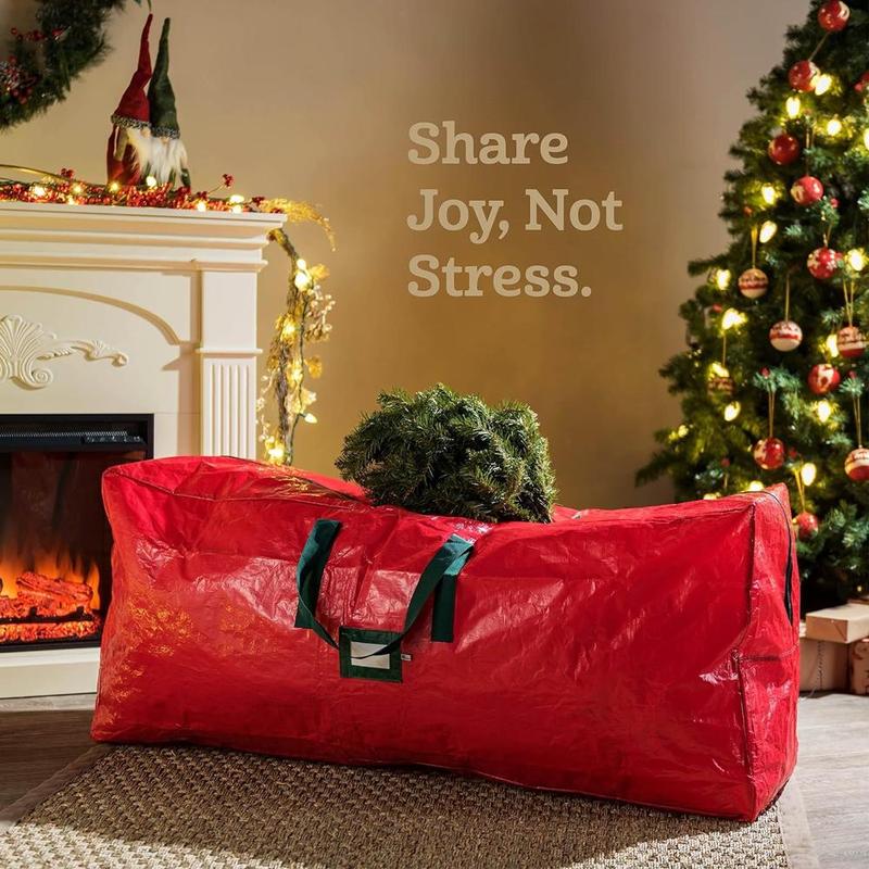 Christmas Tree Storage Bag, 1 Count Durable Waterproof Christmas Tree Storage Bag with Zipper & Carry Handles, Home Organizer for Living Room Bedroom