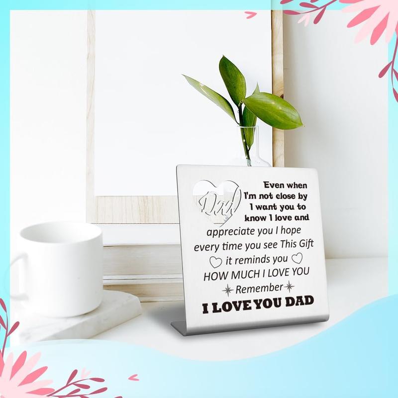 Desk Decorative Sign Birthday Gift for Dad,Christmas Gifts for Dad,Thank You Gift for Dad,Dad Gifts from Daughter, Birthday Gifts for Dad, Father's Day Gift for Dad