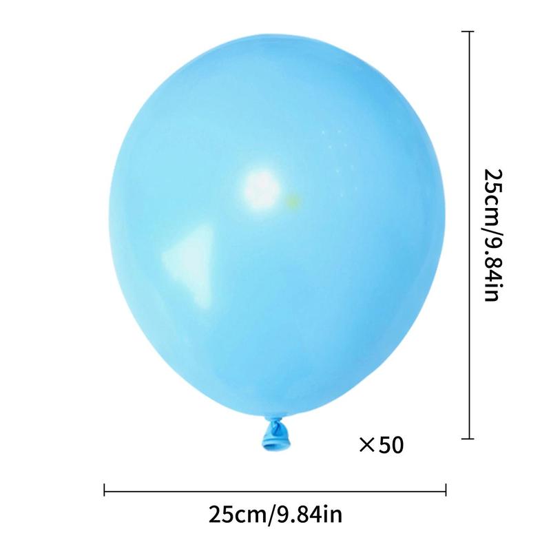 Solid Color Balloon, 50pcs Party Balloons, Atmosphere Scene Layout Decoration Supplies for Wedding Party Anniversary Festival