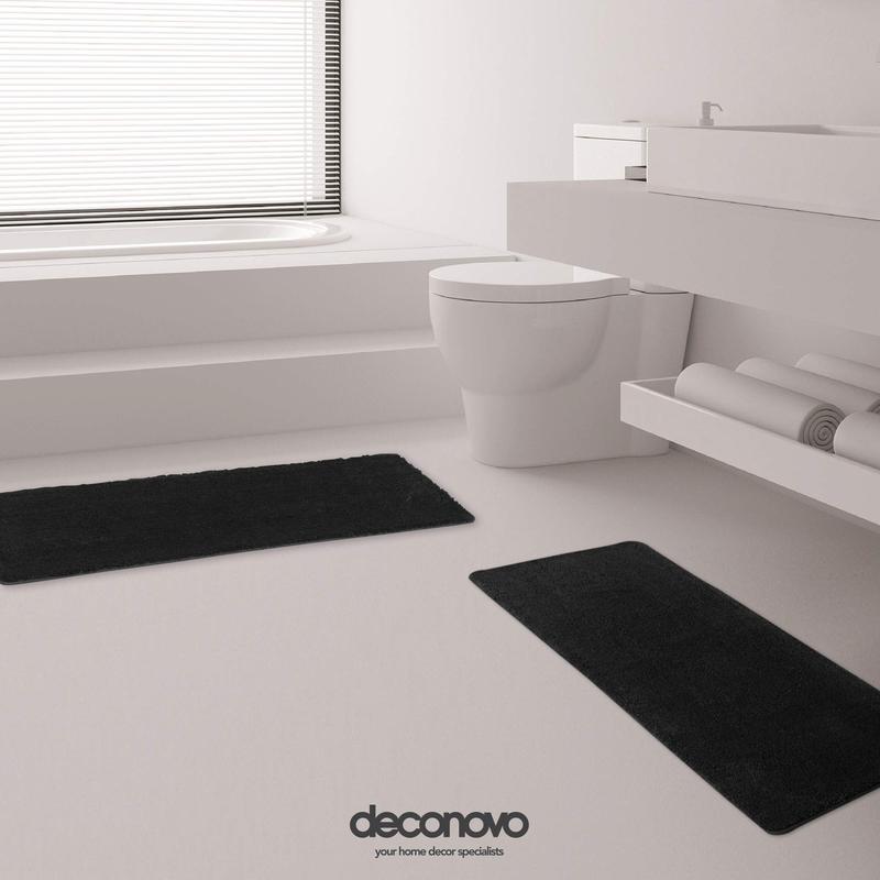 Deconovo Mat for Bathroom, Shower, Doorway and Bed - Floors Protective Decorative TPR Rubber Backing with Absorbent Soft Plush Rugs