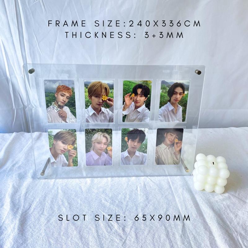 K-KEEP Acrylic Display Frame - [OT8 - 8 Cards Slot Stand with Screws] Slot Size 62x92MM