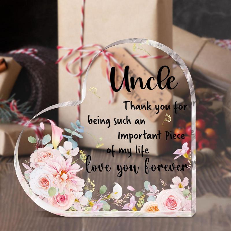 Uncle Definition Acrylic Plaque, 1 Count Thank You Gifts for Uncle, Desk Signs Ornaments for Table Tops, Home Decor, Gift Ideas