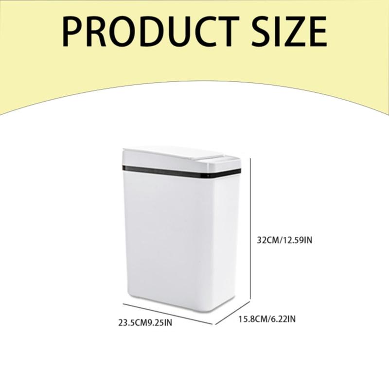 Relocy Sale Items Bathroom Smart Touchless Trash Can 2.2 Gallon Automatic Motion Sensor Rubbish Can with Lid Electric Narrow Small Garbage for Kitchen Living Room Toilet Bedroom