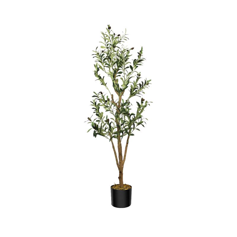 7 FT Artificial Olive Tree - Lifelike Faux Silk Olive Plant with Olive Leaves, Ideal for Home (Living Room, Bedroom, Balcony Corner), Office, and Garden Decor.