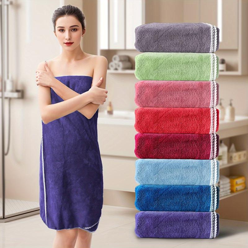 Luxury Polyester Bath Towels - Modern Weave Rectangular Towels, Super Soft Space Theme, Solid Pattern, Extra Large Size and Super Absorbent - 400g m