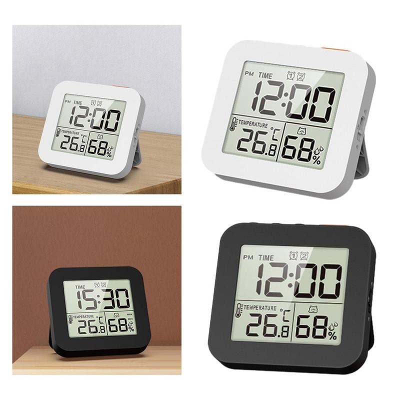 Digital Shower Clock with Timer Thermometer Hygrometer for Water Spray Bathroom Kitchen Wall Clock Decor Decor digital wallclock