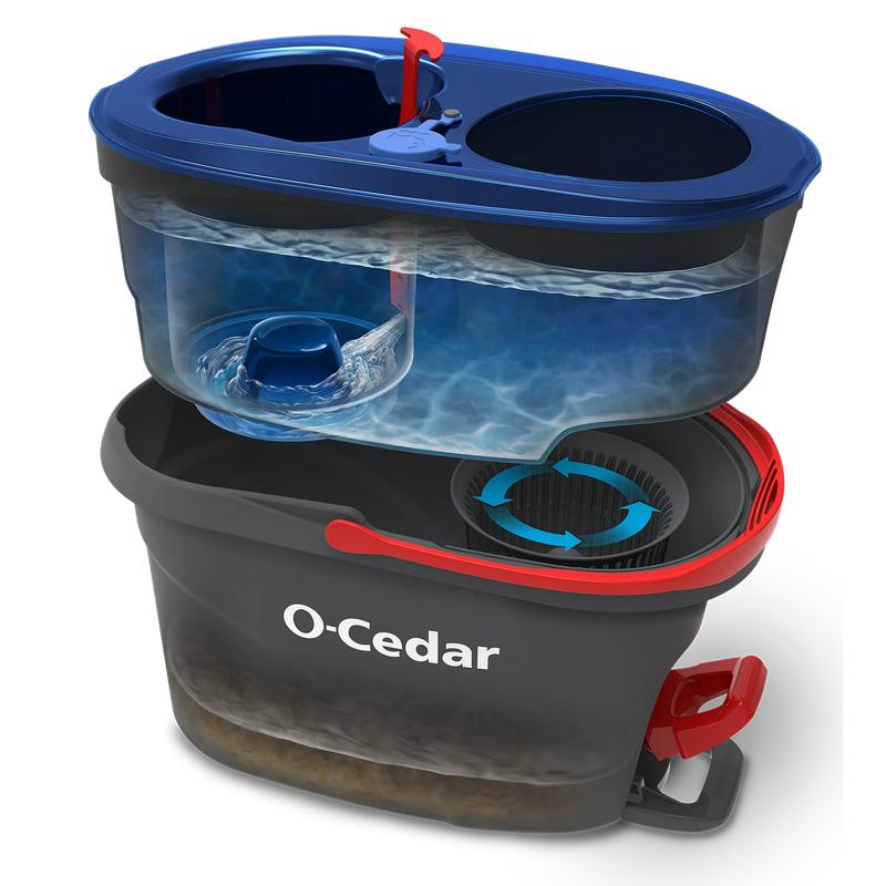 O-Cedar RinseClean Clean Water Spin Mop and Bucket System | Clean with Clean Water | Removes 99% of Bacteria