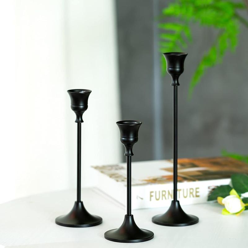 Candle Holder Set, 6 Counts set Modern Simple Candle Stand, Desktop Decoration for Home Living Room Bedroom Dining Room Wedding Party