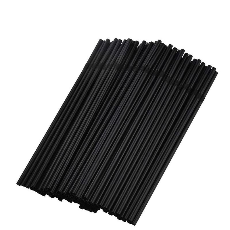 Disposable Plastic Drinking Straws (100pcs), Long Flexible Drinking Straws, Drinking Straws for Home Kitchen Party Outdoor Camping