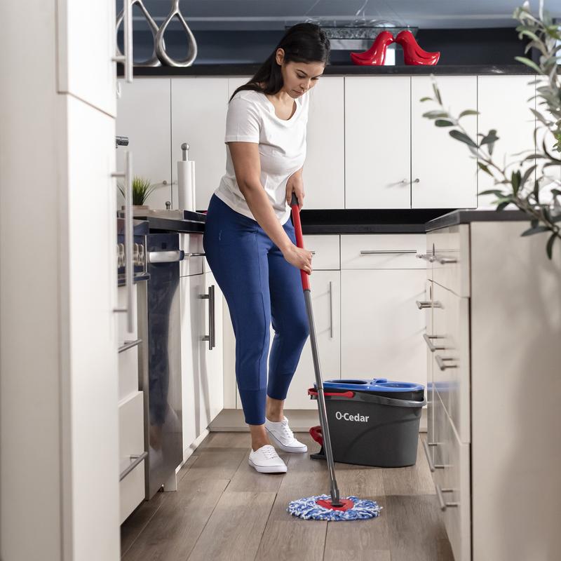 O-Cedar RinseClean Clean Water Spin Mop and Bucket System | Clean with Clean Water | Removes 99% of Bacteria