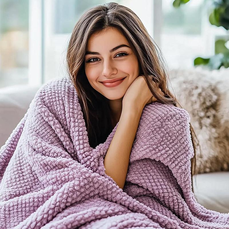 Birthday Gifts for Women, Self Care Gifts, Get Well Soon Gifts, Purple Relaxing Spa Care Package with Luxury Flannel Blanket, Unique Christmas Gifts for Women, Mom, Her, Sister, Wife, Girlfriend