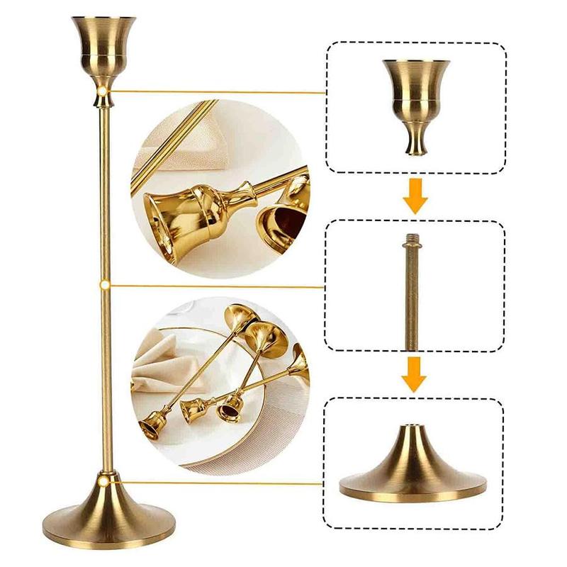 Candle Holder Set, 6 Counts set Modern Simple Candle Stand, Desktop Decoration for Home Living Room Bedroom Dining Room Wedding Party