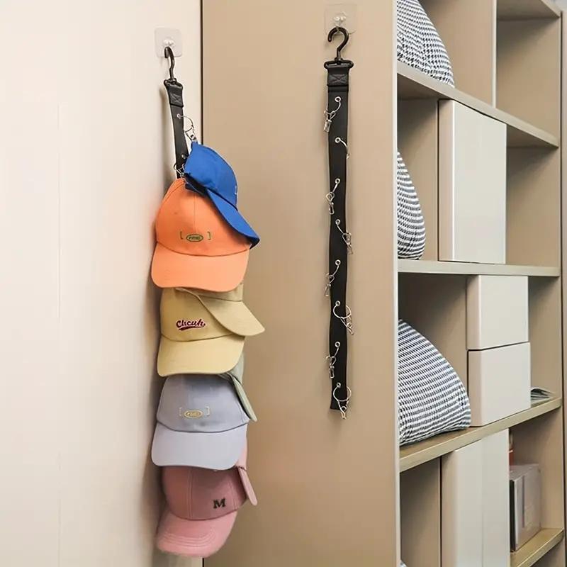 Hat Storage Band, 1 Count Adjustable Hat Organizer, Hat Display Hook, Home Organizer for Bedroom, Living Room, Office