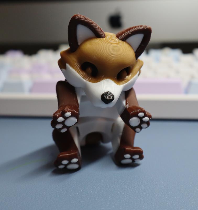 Articulated Fox figurines Decor Shelf- Desk Buddy