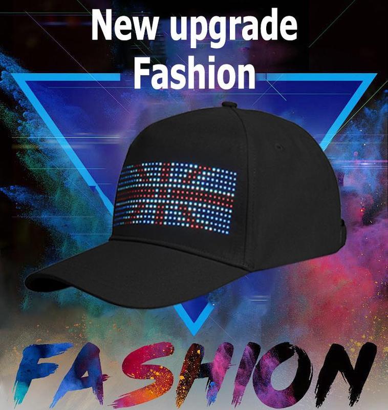 NEW 16x32 Full-Color Led Scrolling Hat With Bluetooth App For Custom Gifs Pics Text, Removable Led Display for Christmas, Party Clubs Outdoor Bar