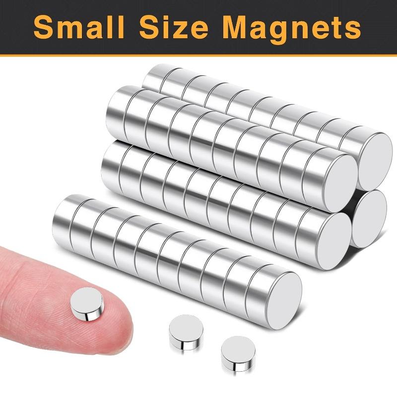 Refrigerator Magnets 100count, 6x3MM Small Magnets Round Strong Fridge Magnets, Multi-Use Tiny Rare Earth Magnets Mini Office Magnets for Whiteboard, Crafts,Dry Erase Board