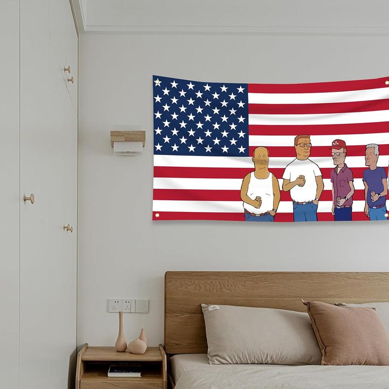 America TV Show 3x5Ft Flag Motivational Banner Inspirational for Office Gym Dorm Wall Hanging Tapestries Decorations Outdoor with 4 Brass Grommets