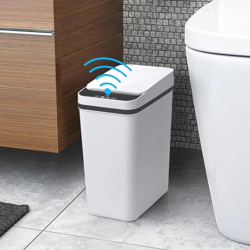 Relocy Sale Items Bathroom Smart Touchless Trash Can 2.2 Gallon Automatic Motion Sensor Rubbish Can with Lid Electric Narrow Small Garbage for Kitchen Living Room Toilet Bedroom