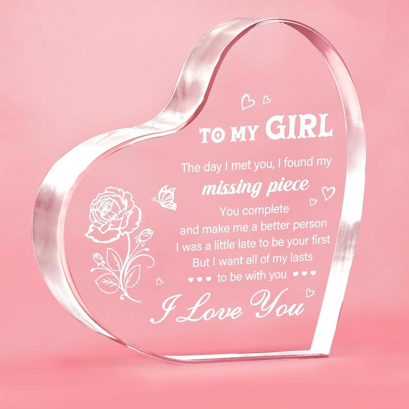 Girlfriend, Anniversary Present for Women - I Love You Gifts for Her Acrylic Keepsake 3.9