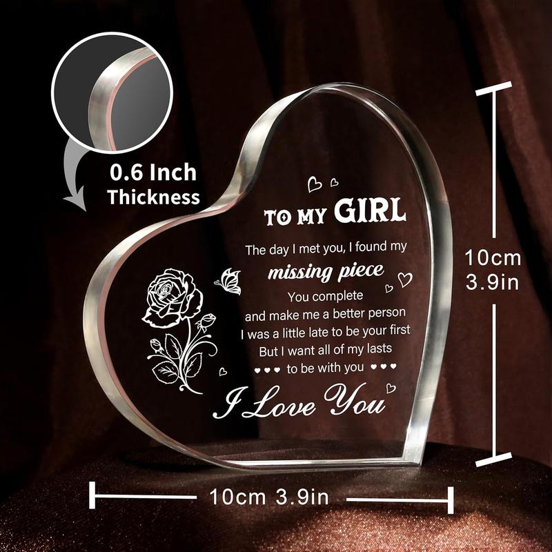 Gifts for Girlfriend, Anniversary Present for Women - I Love You Gifts for Her Acrylic Keepsake 3.9